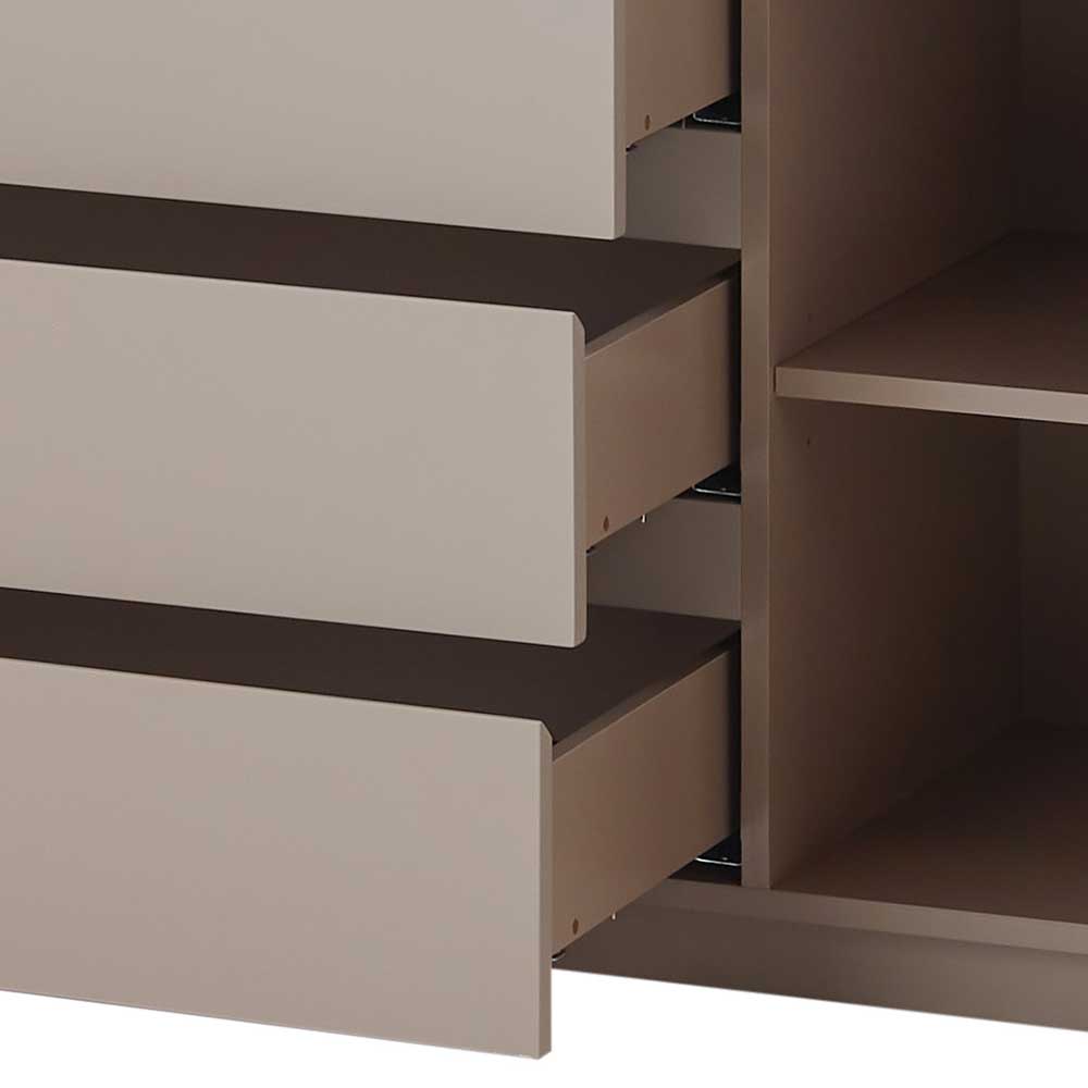 150x86x40 Moderne Kombi-Kommode in Taupe - Anja