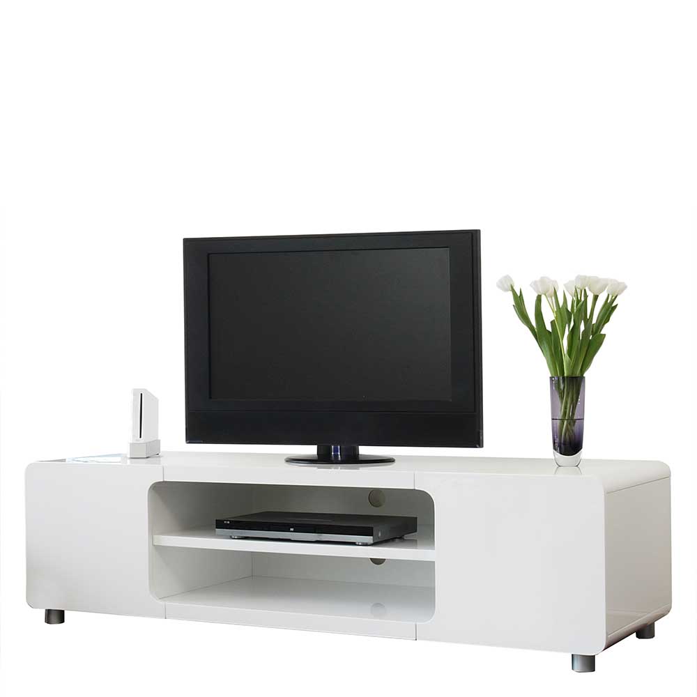 Lowboard für TV in Weiß hochglänzend - Sealand