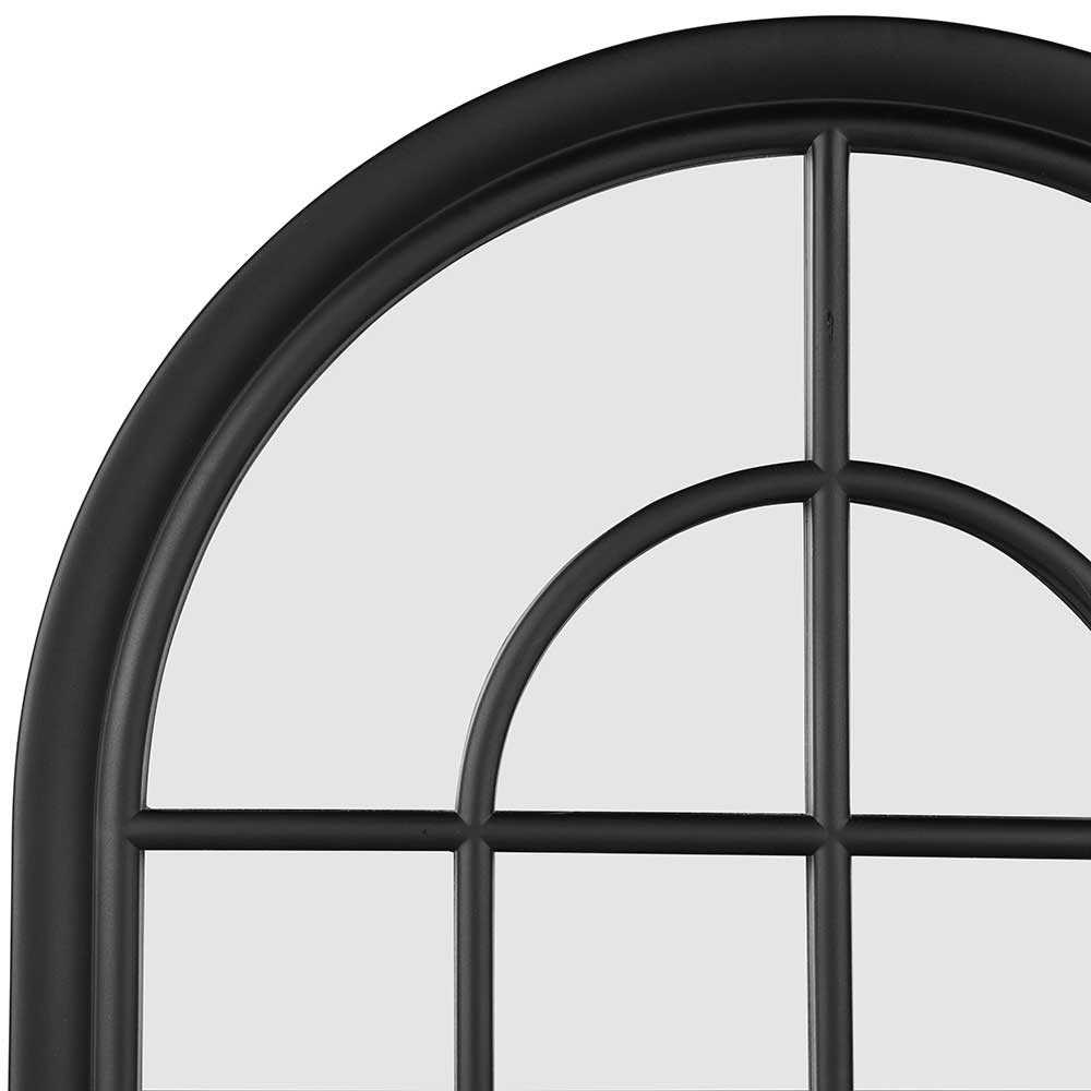 Spiegel im Sprossenfenster Design in Schwarz - Helina