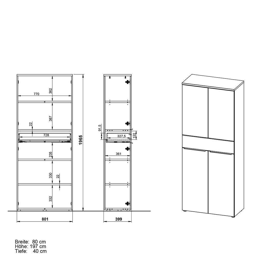 Büro Stauraum Set zweifarbig - Sparkle (dreiteilig)