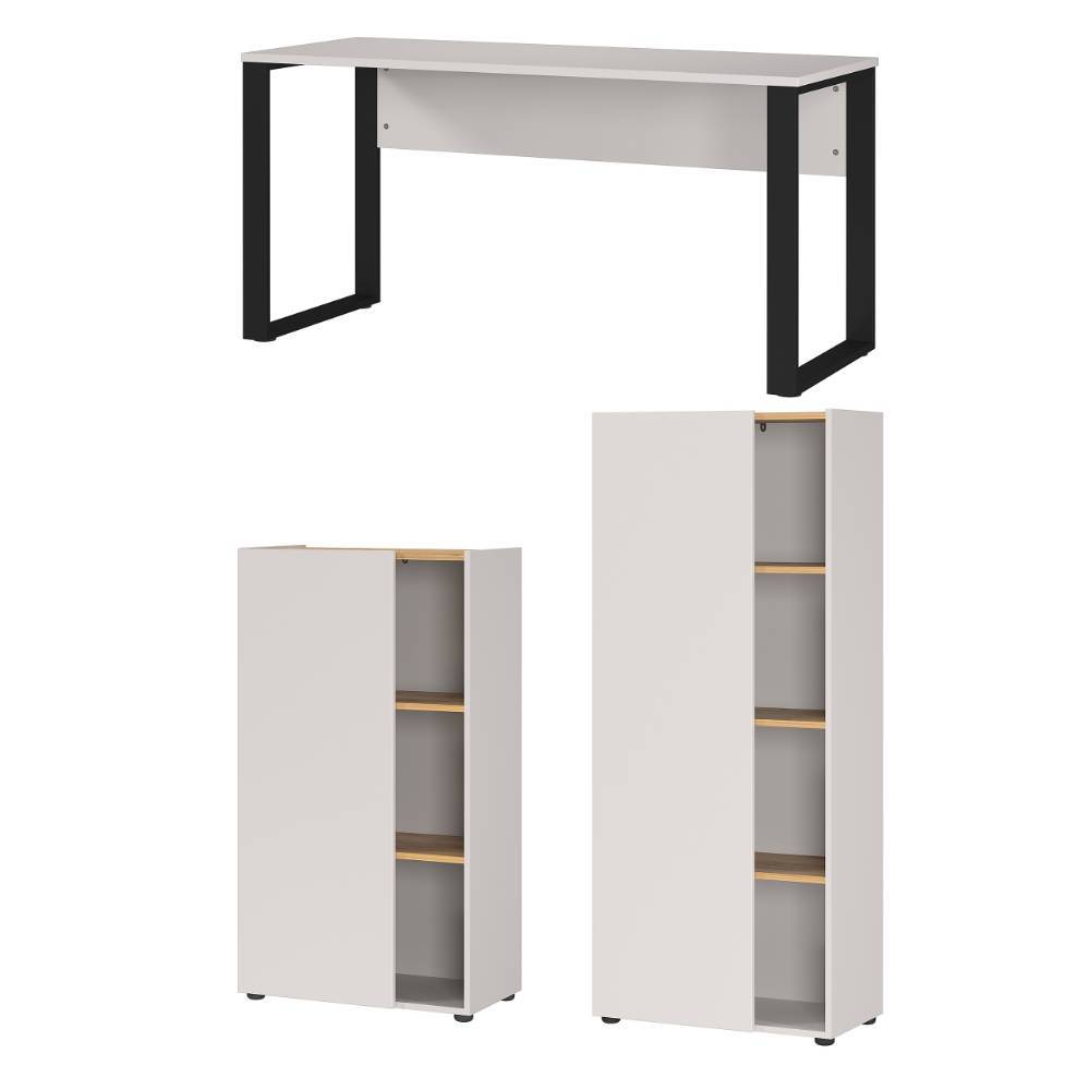 Office Tisch und Schränke Set - Chiron (dreiteilig)