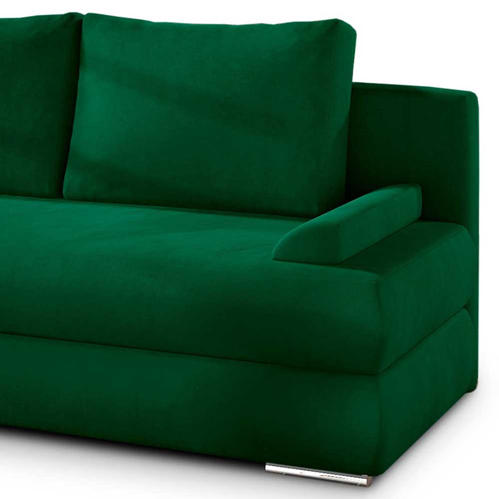Federkern-Schlafsofa in Grün Samt - Harris