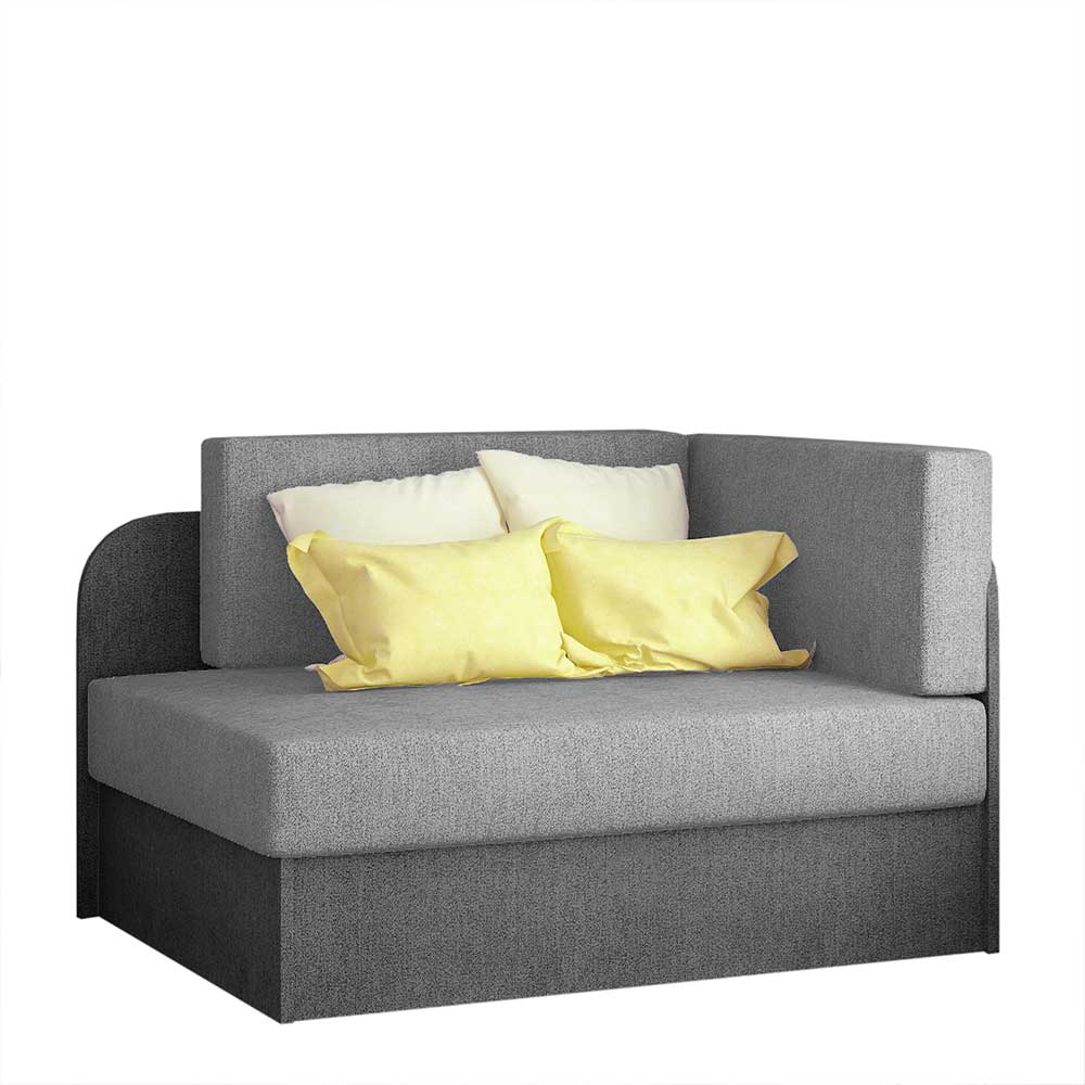 Einsitzer Bettsofa in Hellgrau und Grau - Montea
