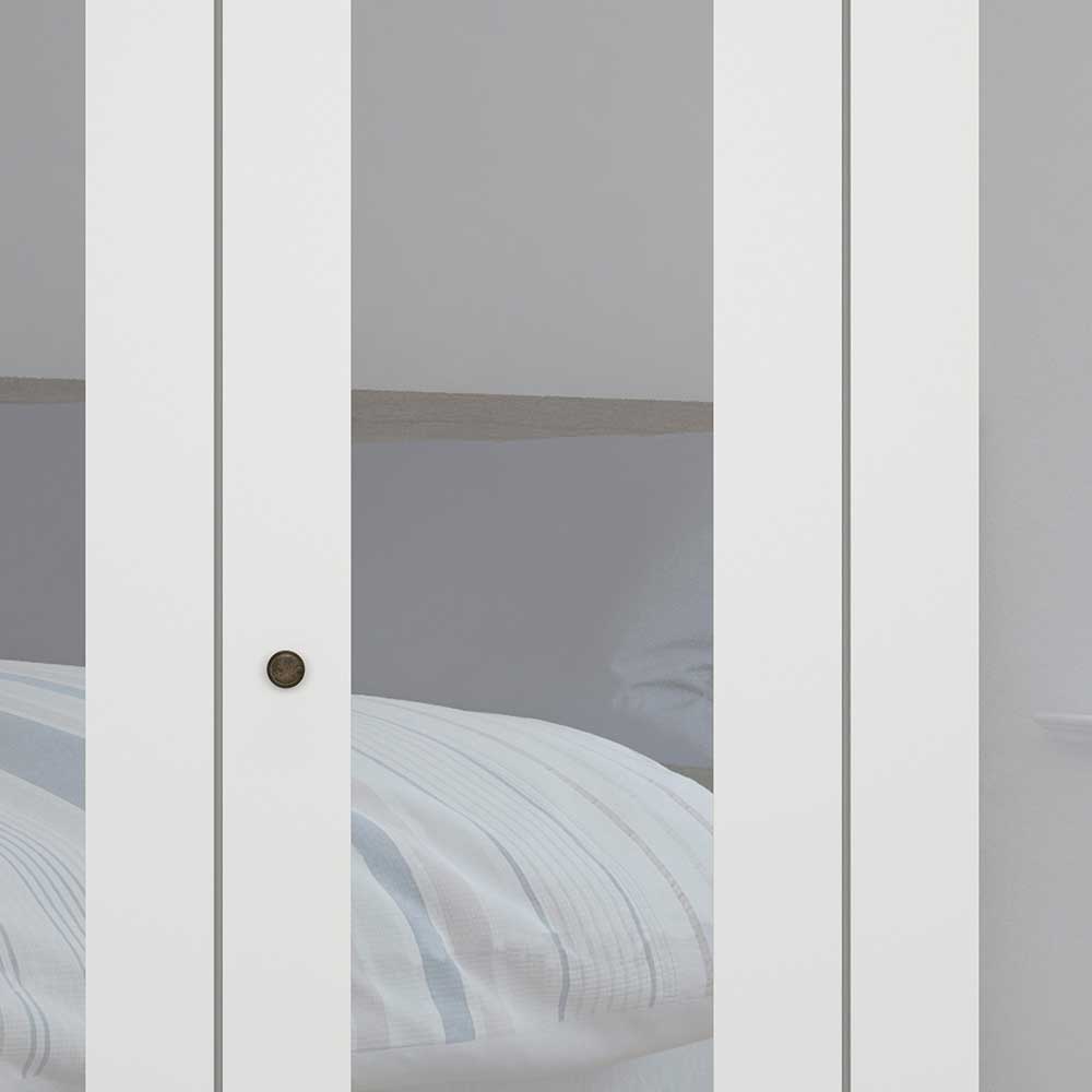 5-türiger Schlafzimmer-Kleiderschrank in Weiß - Flinn
