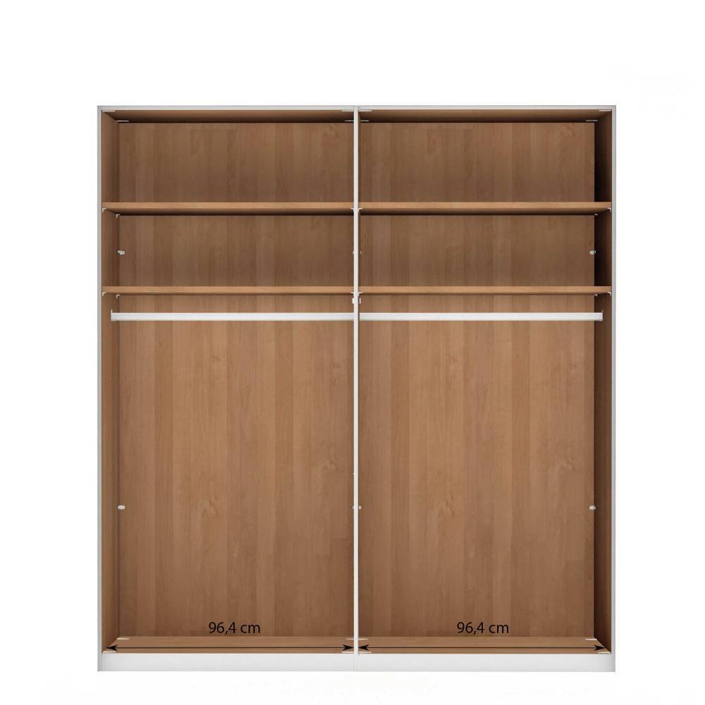 4-türiger Schlafzimmer-Schrank teilmassiv - Dilacco