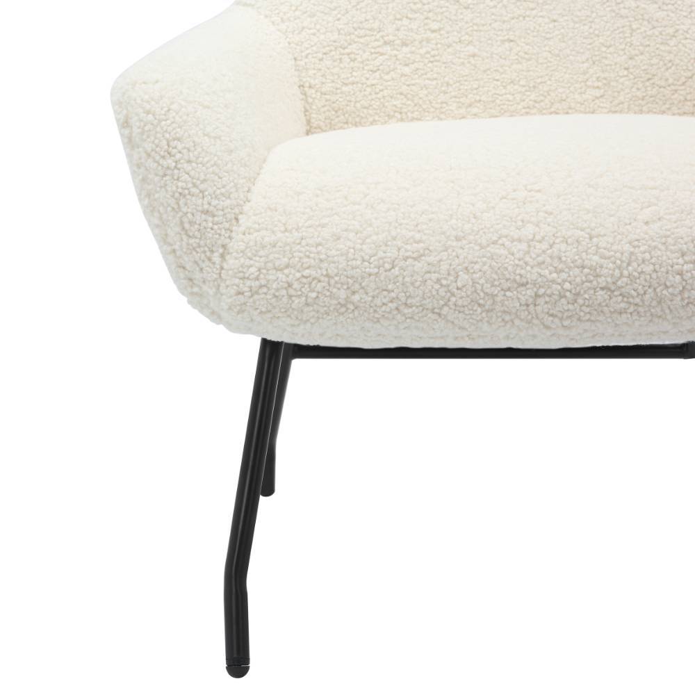Skandi Sessel mit Hocker Set - Estoron (zweiteilig)