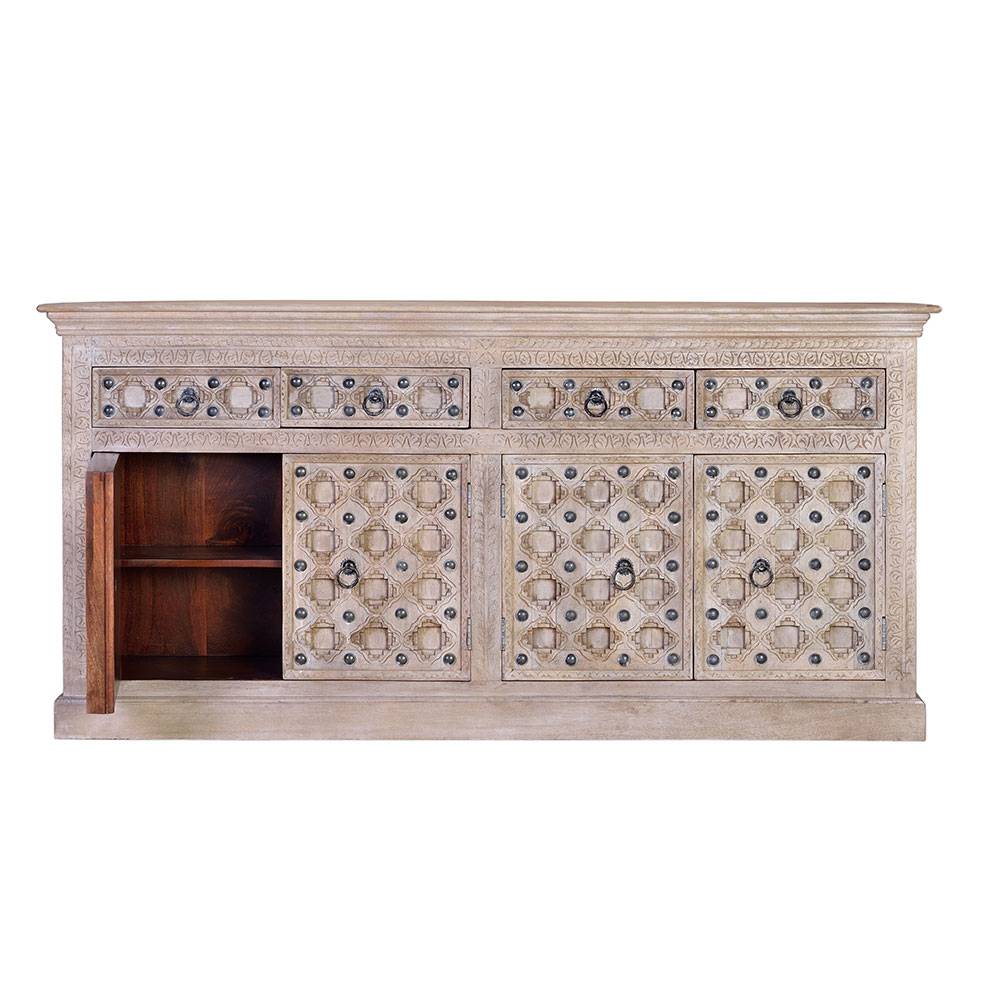 Vintage Design Sideboard in White Wash - Uladan