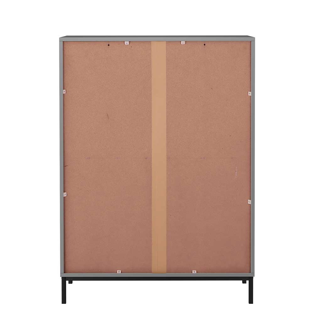 Highboard in Grau mit Schwarz - Lagista
