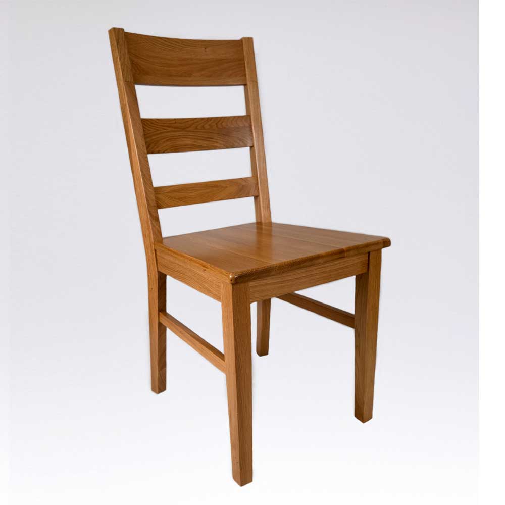 Holzstühle aus Wildeiche lackiert - Megito (2er Set)