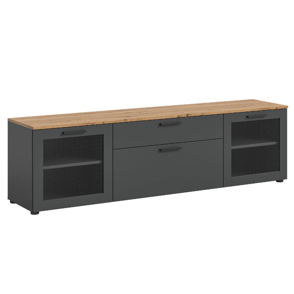 TV Lowboard mit Glastüren - Lyona