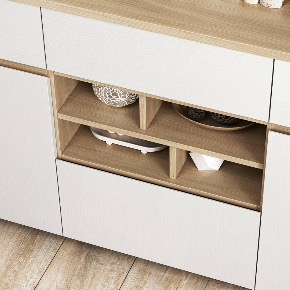 Arbeitszimmer Möbel-Kombi in Weiß - Ovidio (dreiteilig)