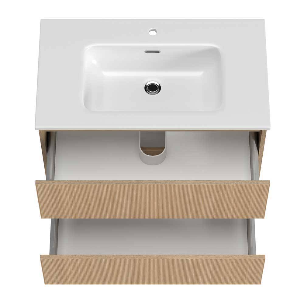 Bad Waschplatz und Midischrank Set - Vibulam (dreiteilig)