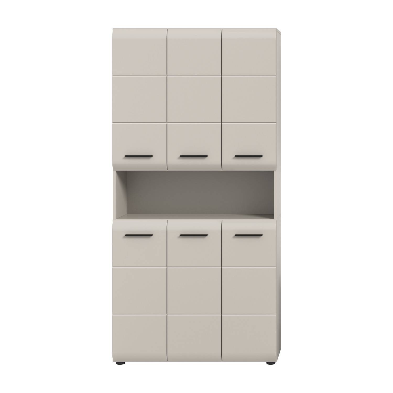 Schmaler Badezimmerhochschrank mit neun Türen - Donostia I