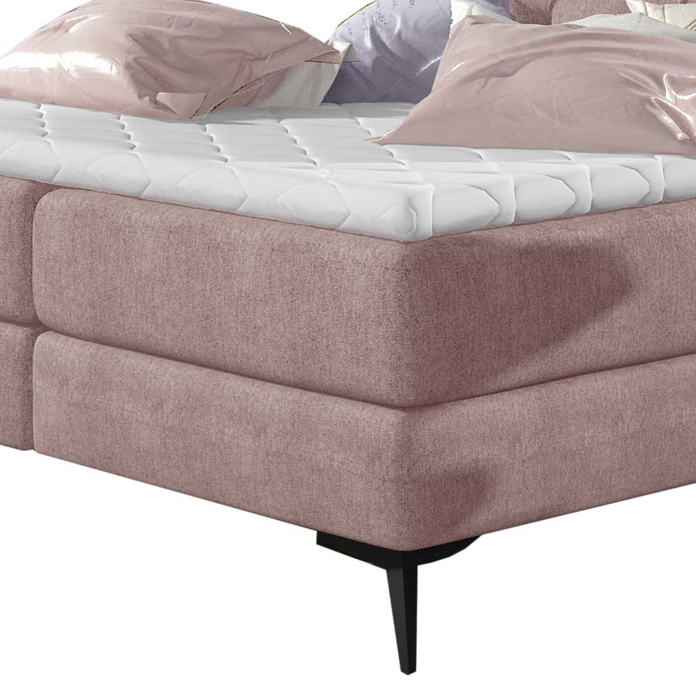 Chesterfield Stoffbett in Hellrosa - Askola