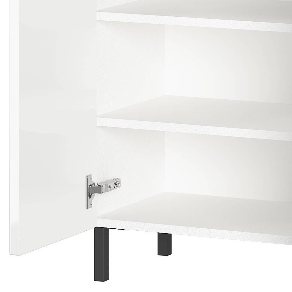 Badezimmer-Kommode in Weiß Hochglanz - Loeesa