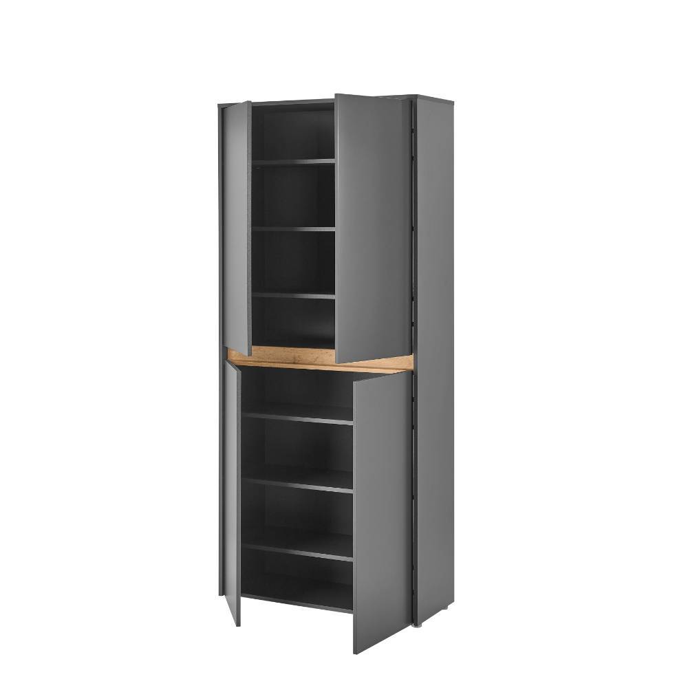 Hoher Schuhschrank in Anthrazit - Ahilav