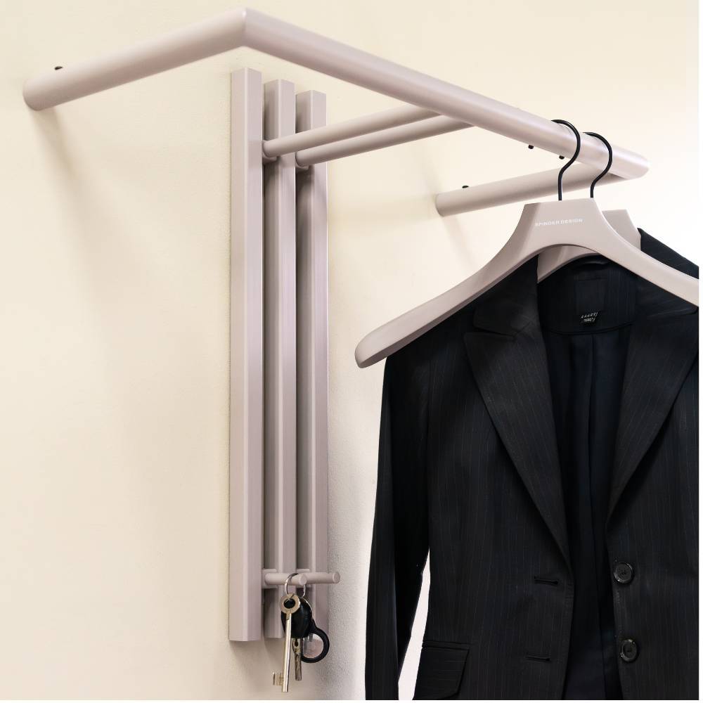 Stahl-Garderobe in Taupe - Oleganos