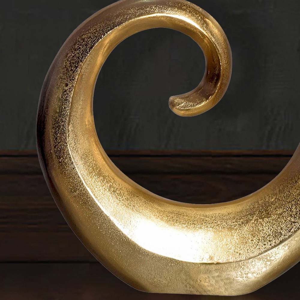Aluminium Bodenvase in Goldfarben - Matiano