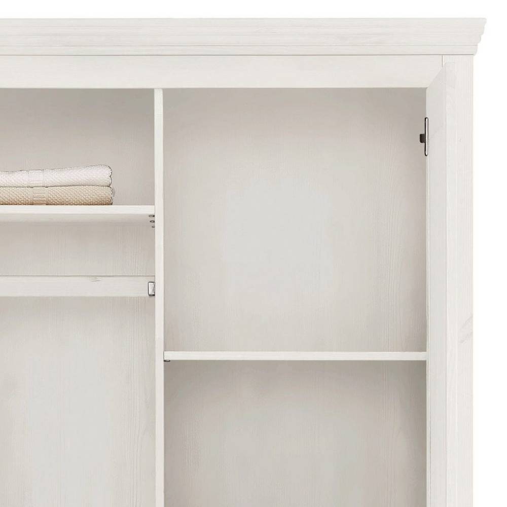 Weißer Kleiderschrank aus Kiefer Massivholz - Filippo