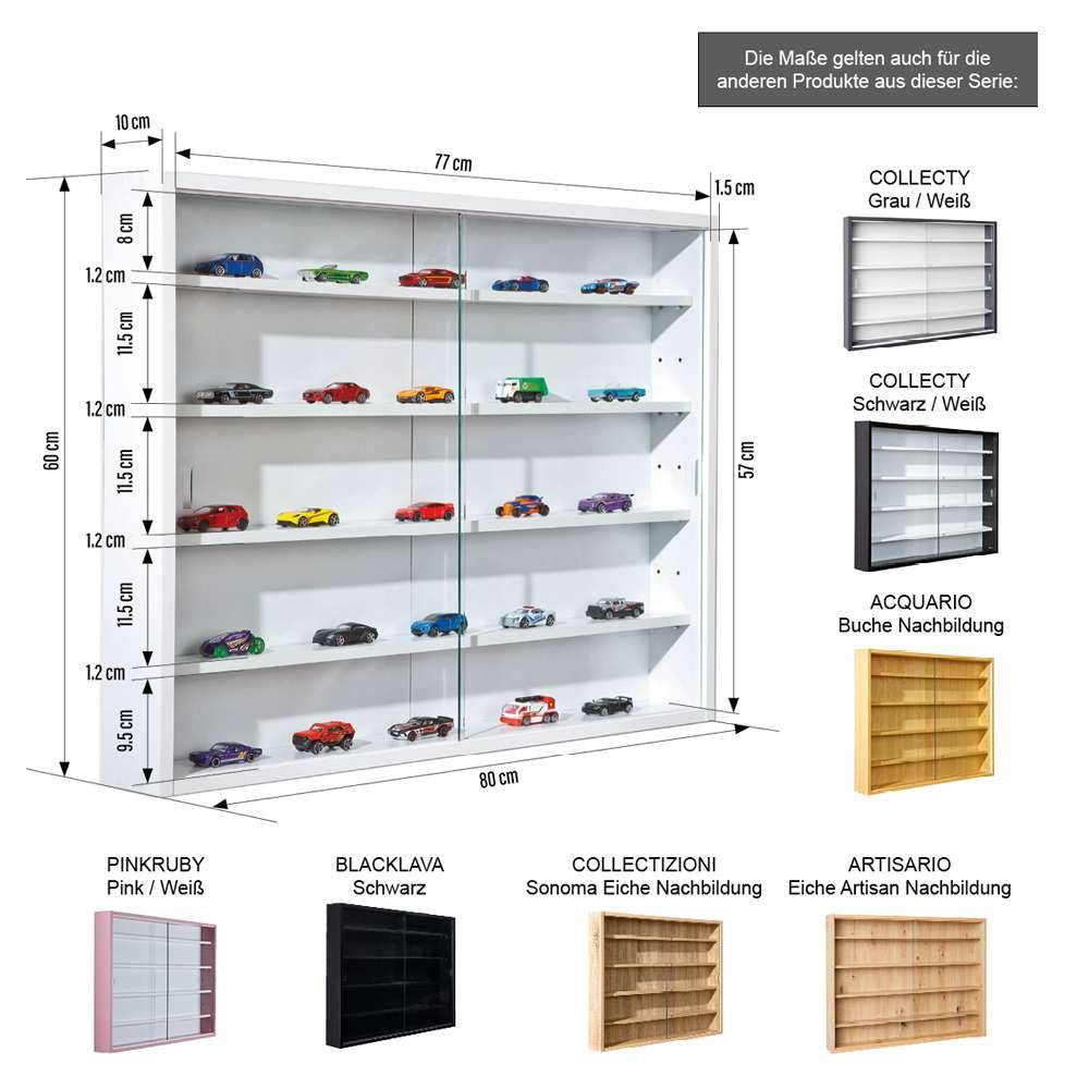 Moderne Hängevitrine für Sammlungen 80x60x10 - Lovro