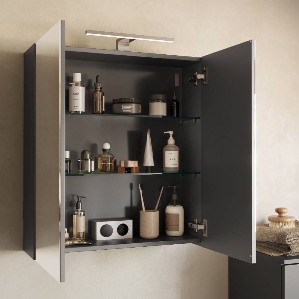 Badezimmer-Spiegelschrank mit Doppeltür - Gavette