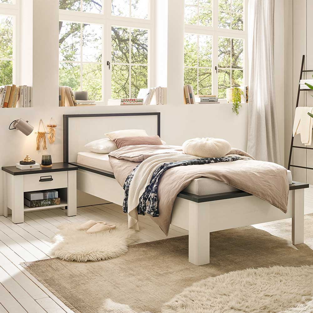 Schlafzimmermöbel Set mit 90x200 Bett - Tramos (vierteilig)