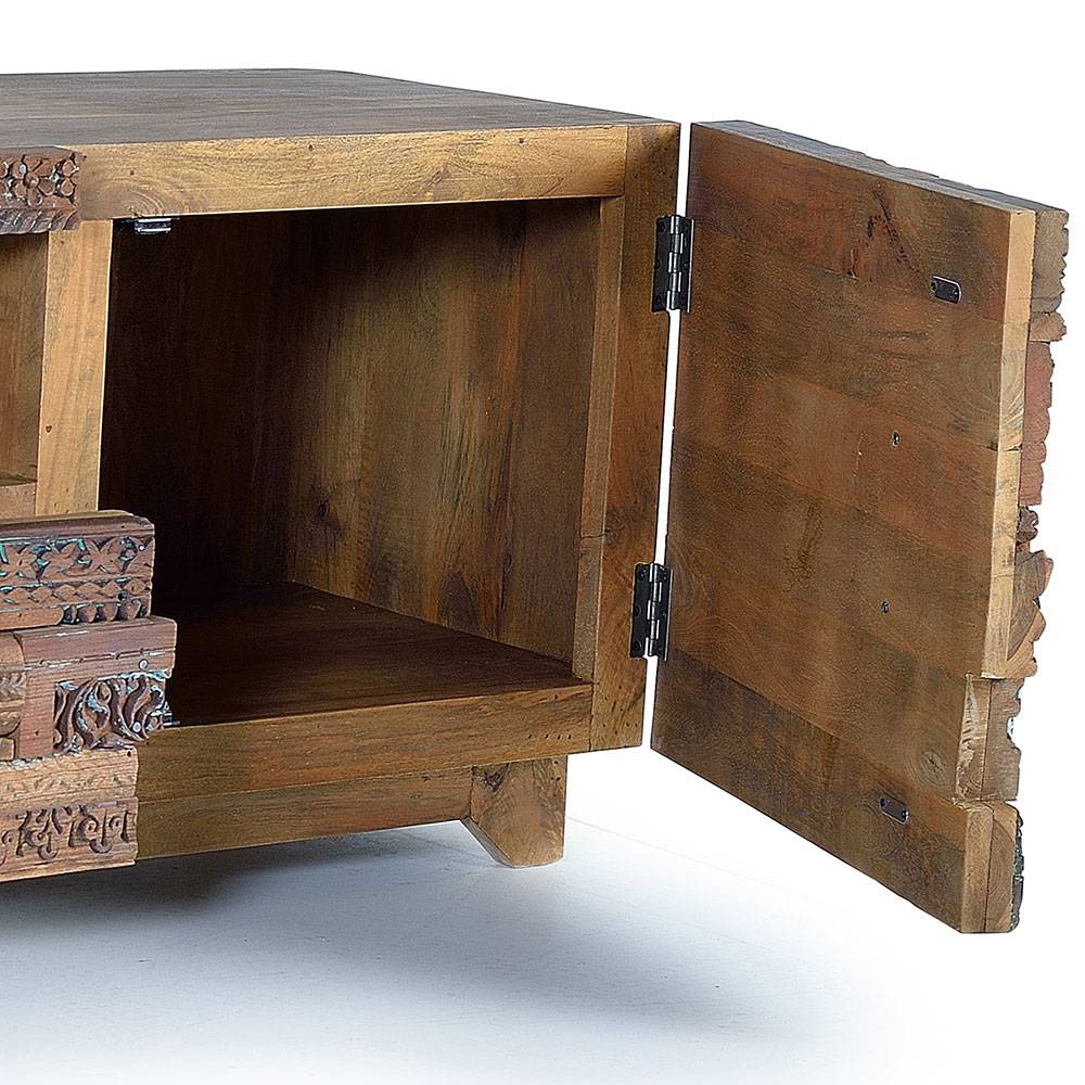 Design TV-Lowboard aus Mangoholz rustikal - Lacid