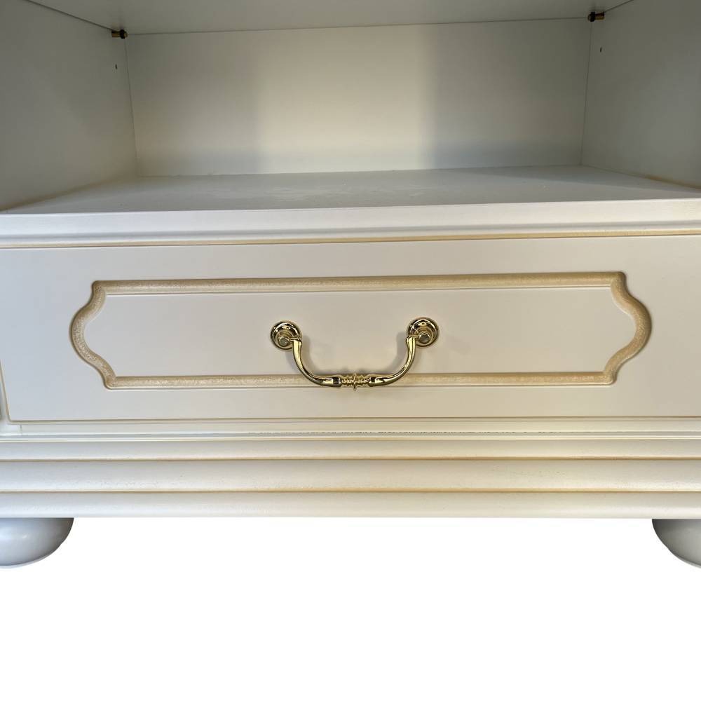 TV-Unterschrank mit Glastüren - Cognac