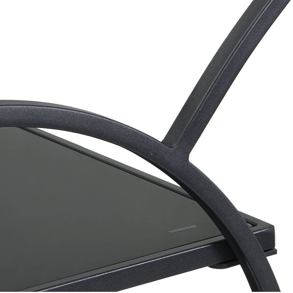 Schwarzer Design-Servierwagen aus Metall - Nucina