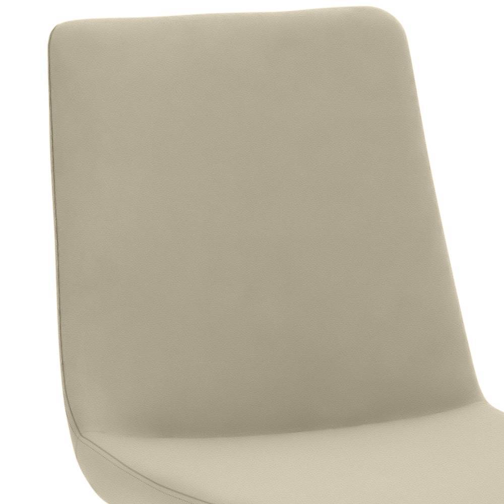 Freischwinger in Taupe und gebürsteter Edelstahl-Optik - Rovert