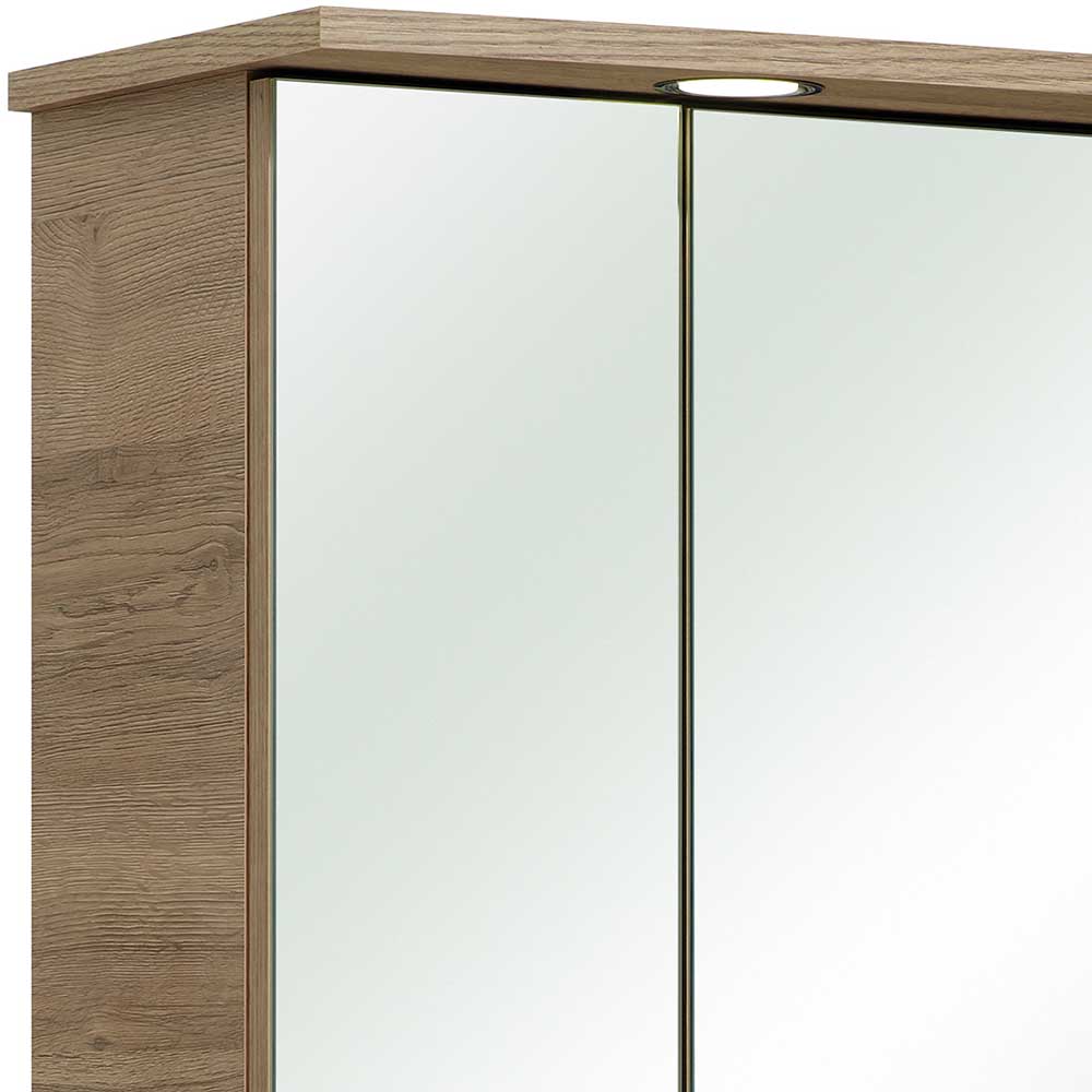 Holzoptik Badmöbel Set - Lemi (dreiteilig)