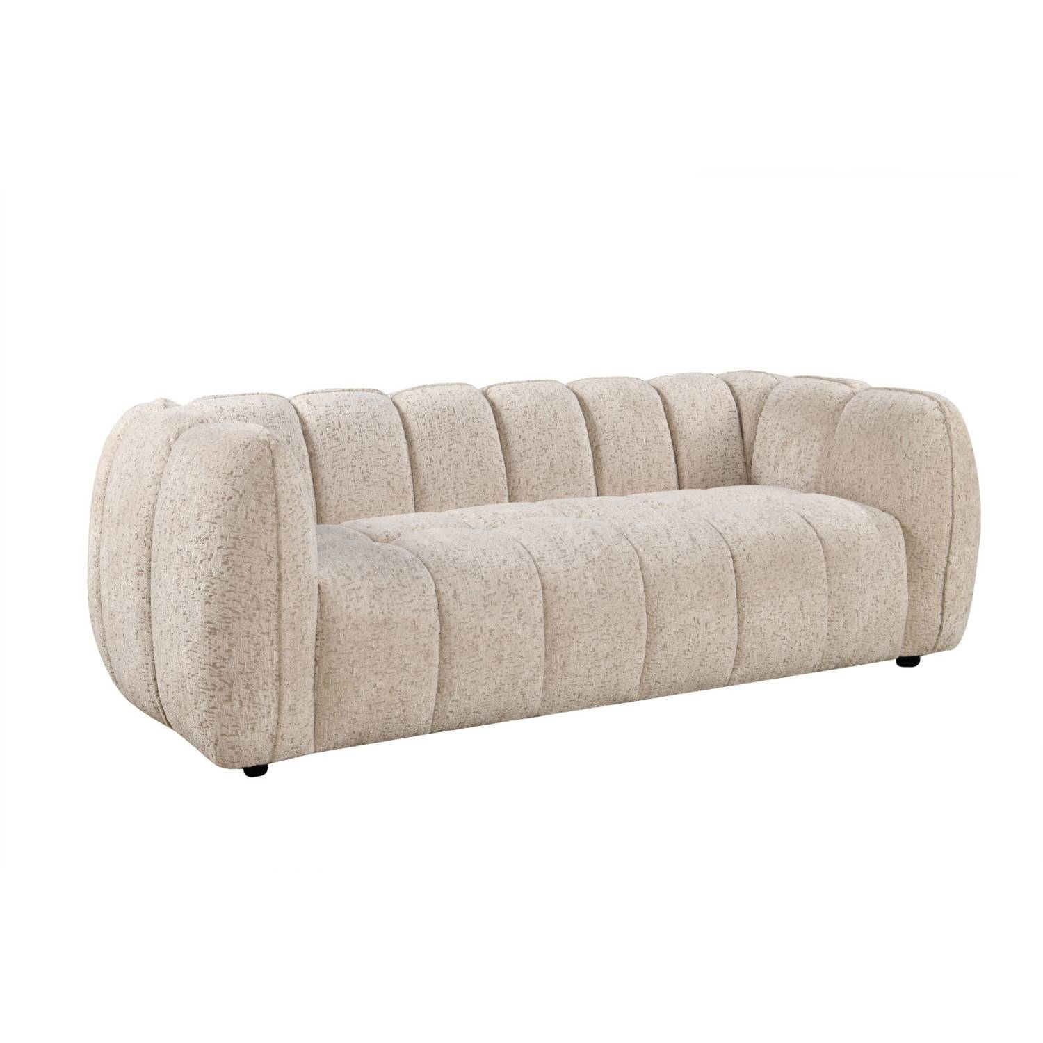 Beiges Designsofa mit Kanalsteppung - Pedro