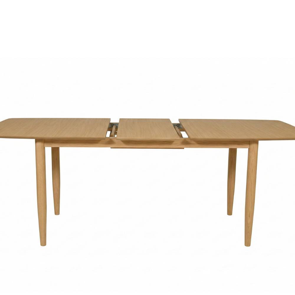 Scandi Chic Ausziehtisch aus Gummibaumholz - Loritania