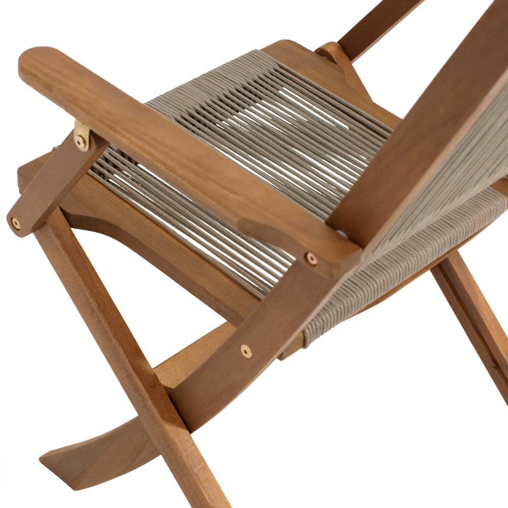 Scandi Chic Gartenstühle mit Kordel Bespannung - Sacalobra (2er Set)