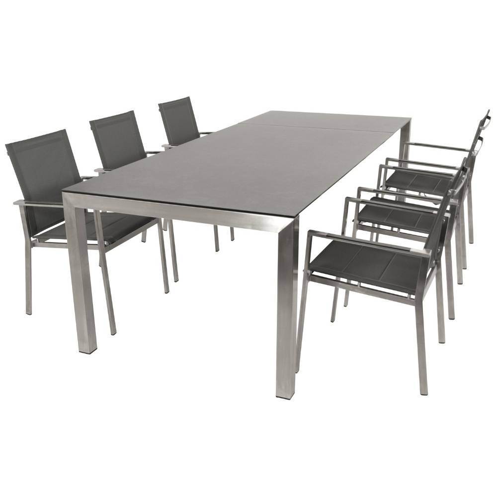 Garten-Esstischgruppe in modernem Design - Regine (siebenteilig)