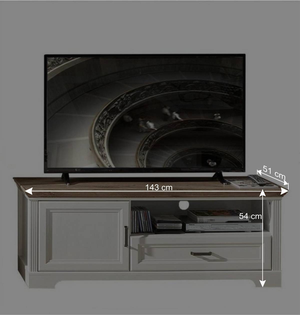 Set Landhaus Wohnzimmer Möbel - Sinolita (dreiteilig)