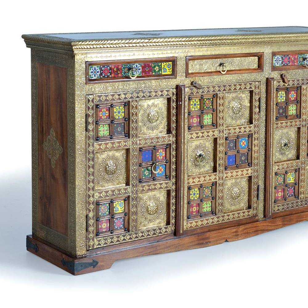 Boho Design-Sideboard - üppig verziert - Cardos