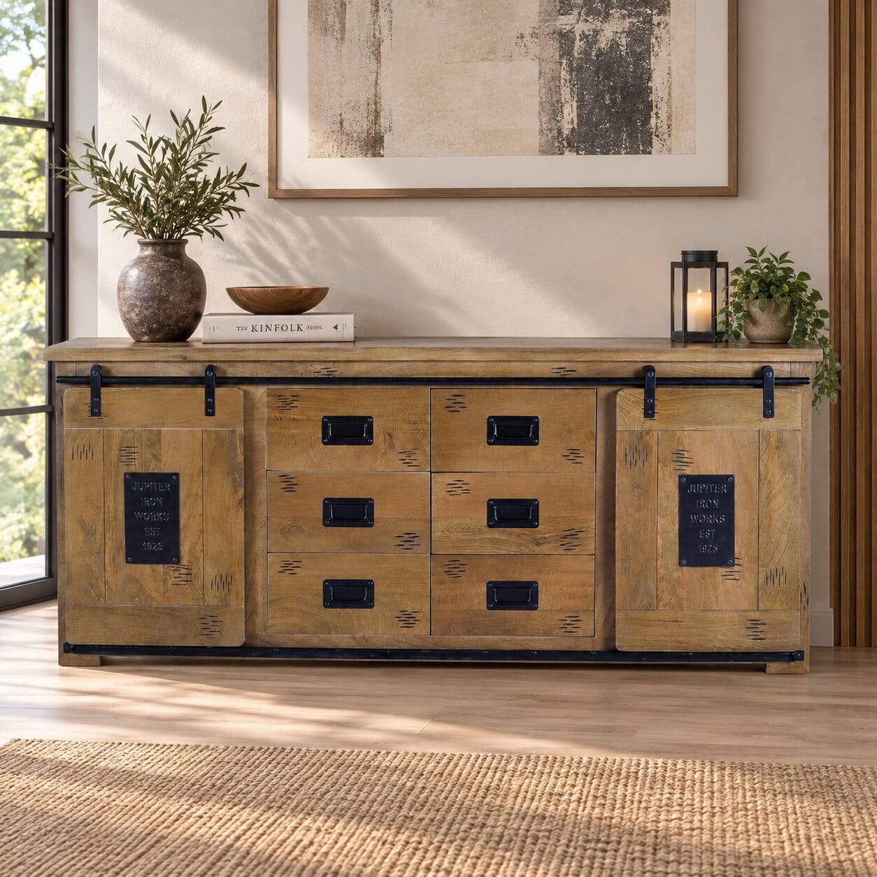 Industrial Design Sideboard aus Mangoholz - Semian