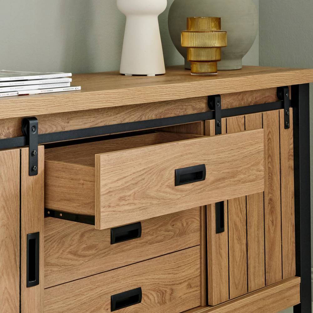 Modern Country Sideboard in Eiche Holzoptik - Jarley
