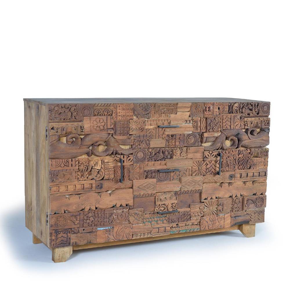 Design-Sideboard aus Mangobaum Massivholz - Deconda