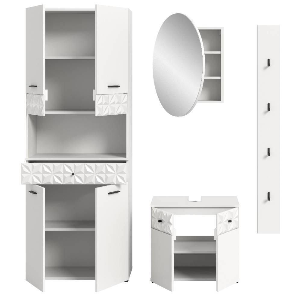 Badezimmer-Einrichtung Set - Ustabo (vierteilig)
