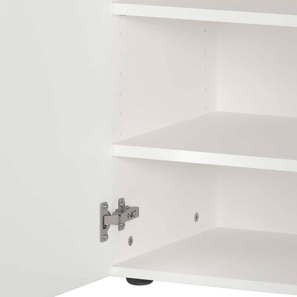 Schuhschrank in Weiß mit Glasbeschichtung - Kofi