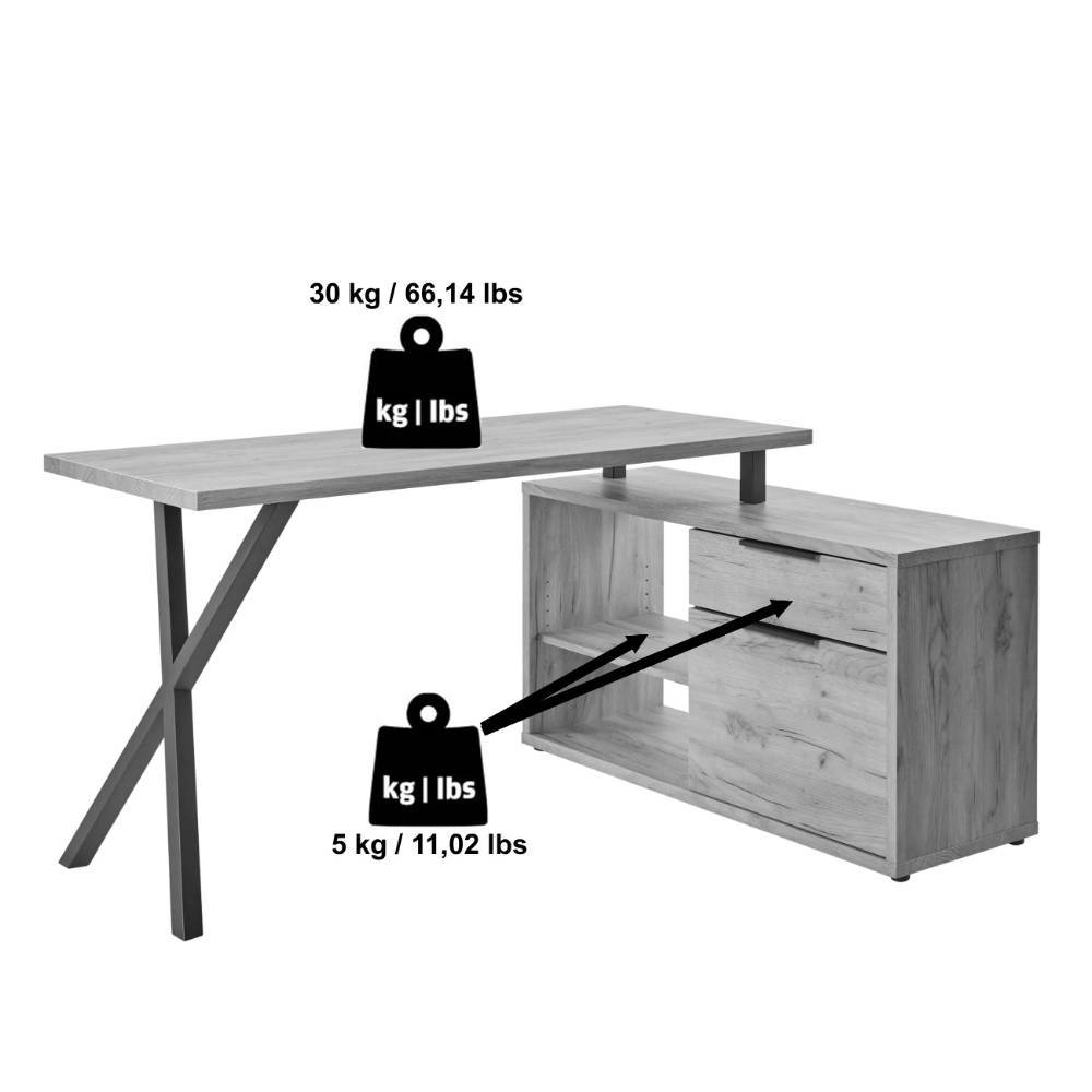 Home Office Schreibtisch mit Stauraum - Sovecca