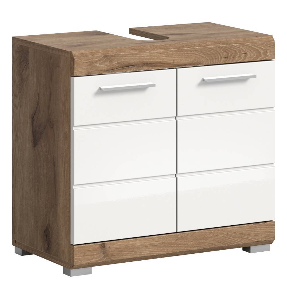 Waschbeckenschrank und Spiegelschrank Set - Exmonda (zweiteilig)