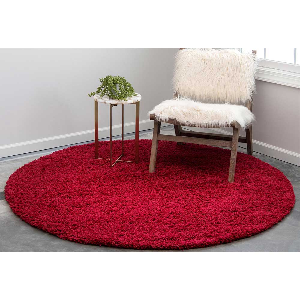 Roter Teppich in Rund 120cm oder 150cm - Vrella