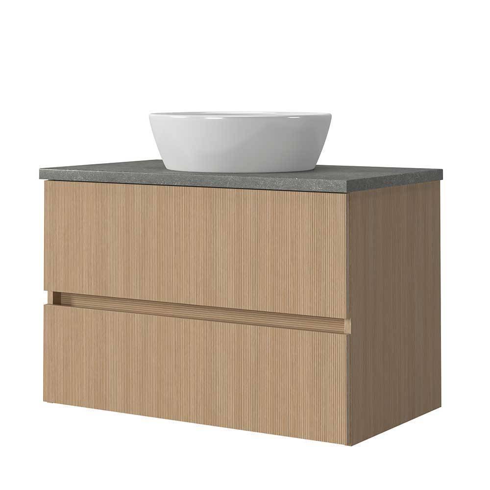 Bad-Waschplatz mit Midischrank Set - Leitha (dreiteilig)