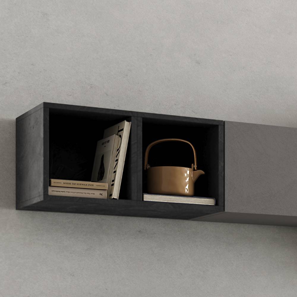 Wohnzimmer Anbauwand-Kombination modern - Fortoria (zehnteilig)