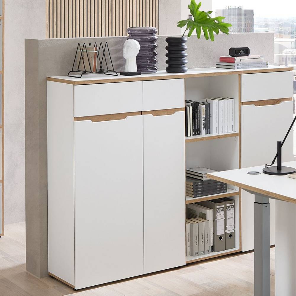 2-türiger Aktenschrank 122 cm hoch - Anesto