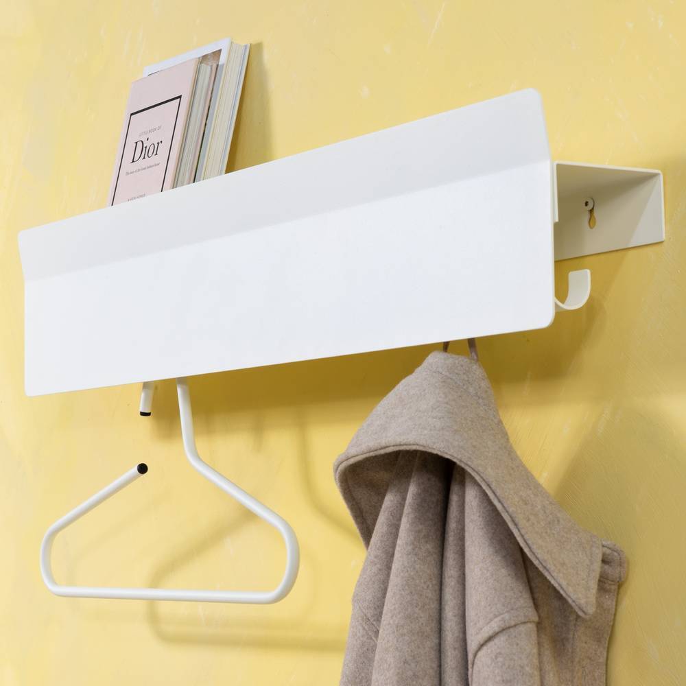 Design-Hängegarderobe in Weiß Stahl - Joshua