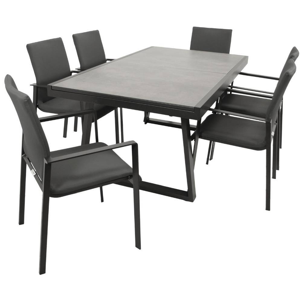 Garten-Tischgruppe modern - Promenada (siebenteilig)
